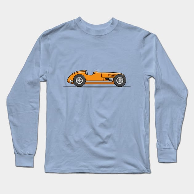 Classic Racing Car - Orange Long Sleeve T-Shirt by JingleSnitch